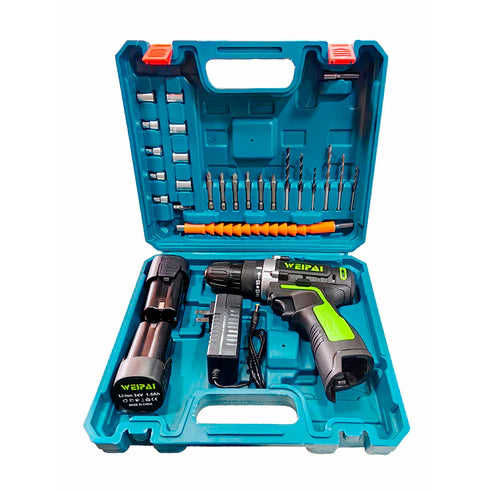 Taladro Inalámbrico 110V 2 en 1 C/ Destornillador + Maletín y Cargador